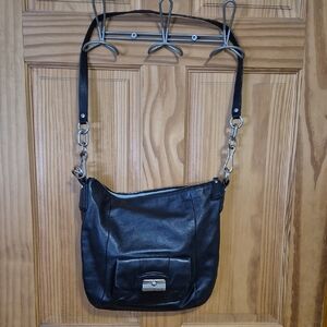 Elegant Black Leather Shoulder Bag